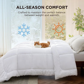 Bedsure all-season comforter provides warmth in winter and cooling in summer
