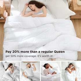 Bedsure comforter duvet insert side fold highlight even fill and comfortable weight.