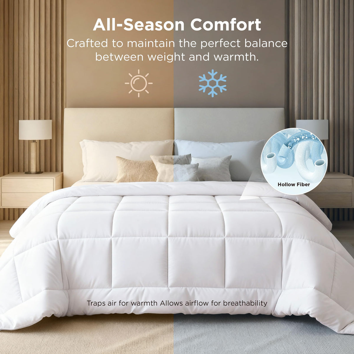 Bedsure eight-tab design on both sides enables precise duvet cover pairing.