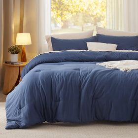 Close-up of Bedsure comforter fabric showing soft texture