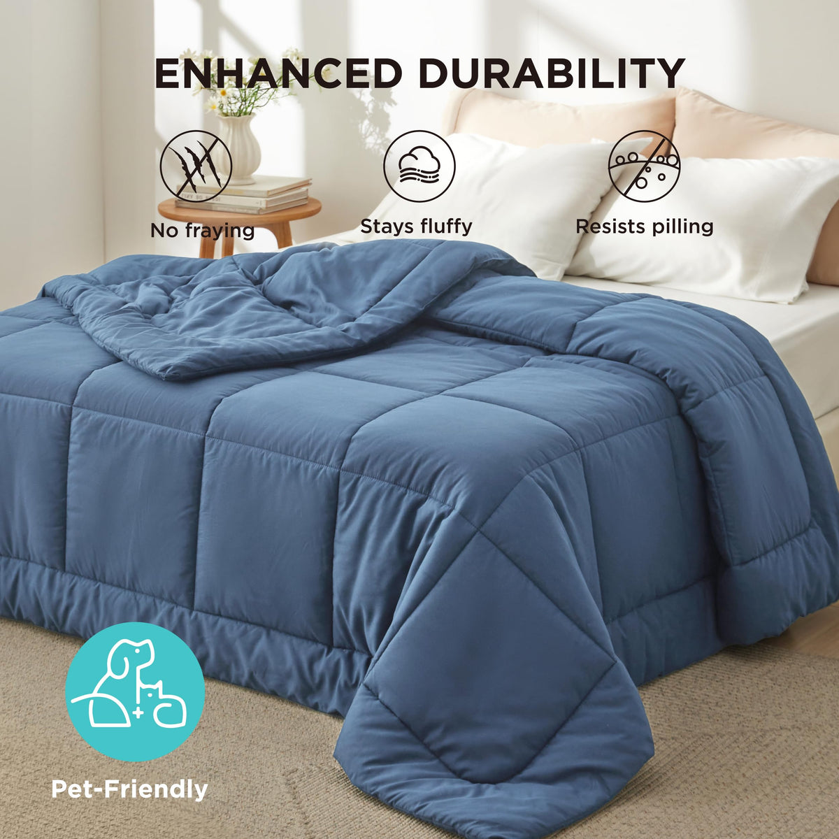 Bedsure wide-angle bed scene featuring duvet insert for lifestyle inspiration