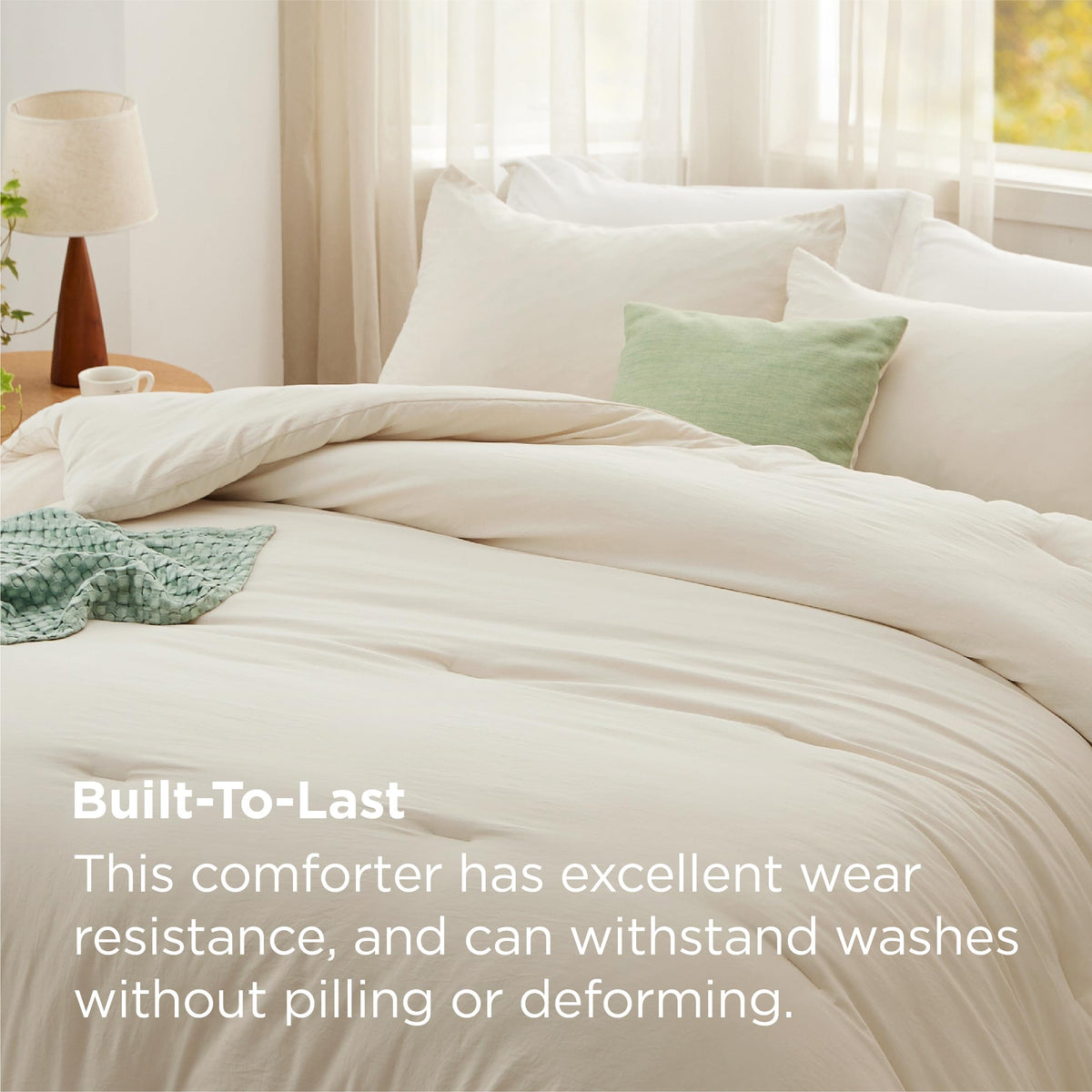Bedsure comforter reverse color detail adds subtle styling contrast