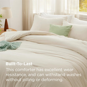 Bedsure comforter reverse color detail adds subtle styling contrast