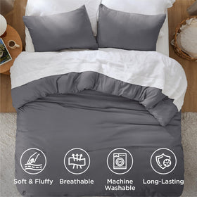 Bedsure comforter reverse color detail shows subtle elegance for décor versatility.