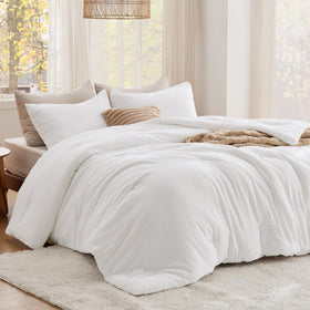 bedsure comforter set white vacuum packaging ready-to-gift presentation