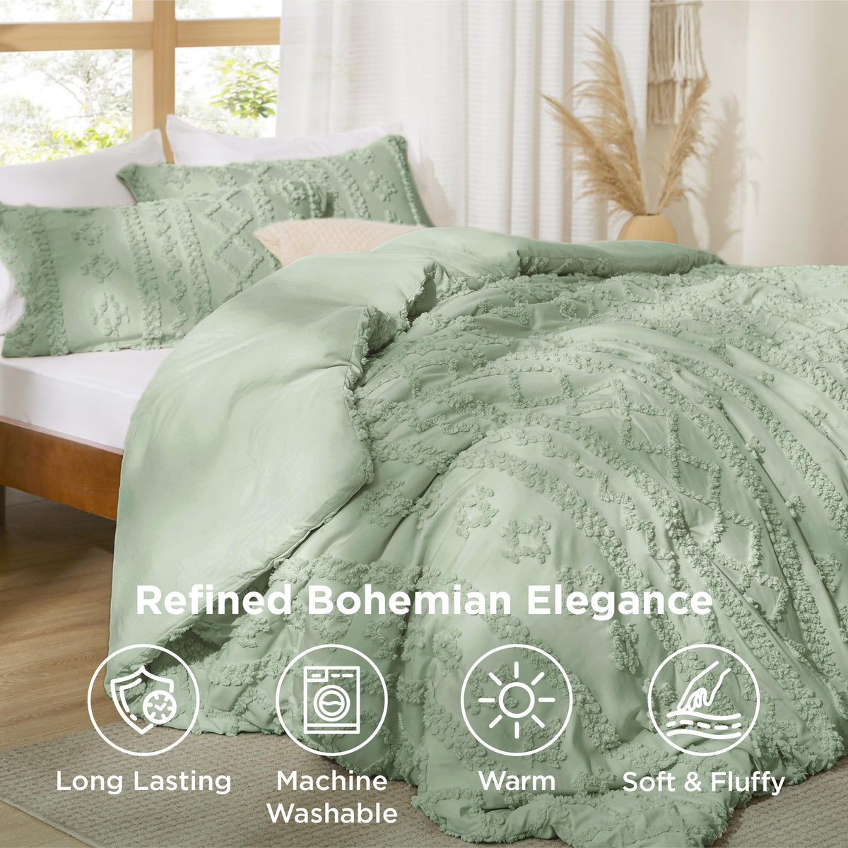 Bedsure comforter set with two shams for a complete look