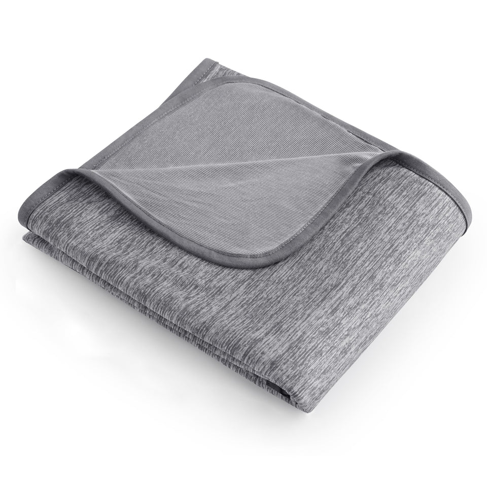 Bedsure cooling blanket twin xl front view showing ice cool touch for hot sleepers