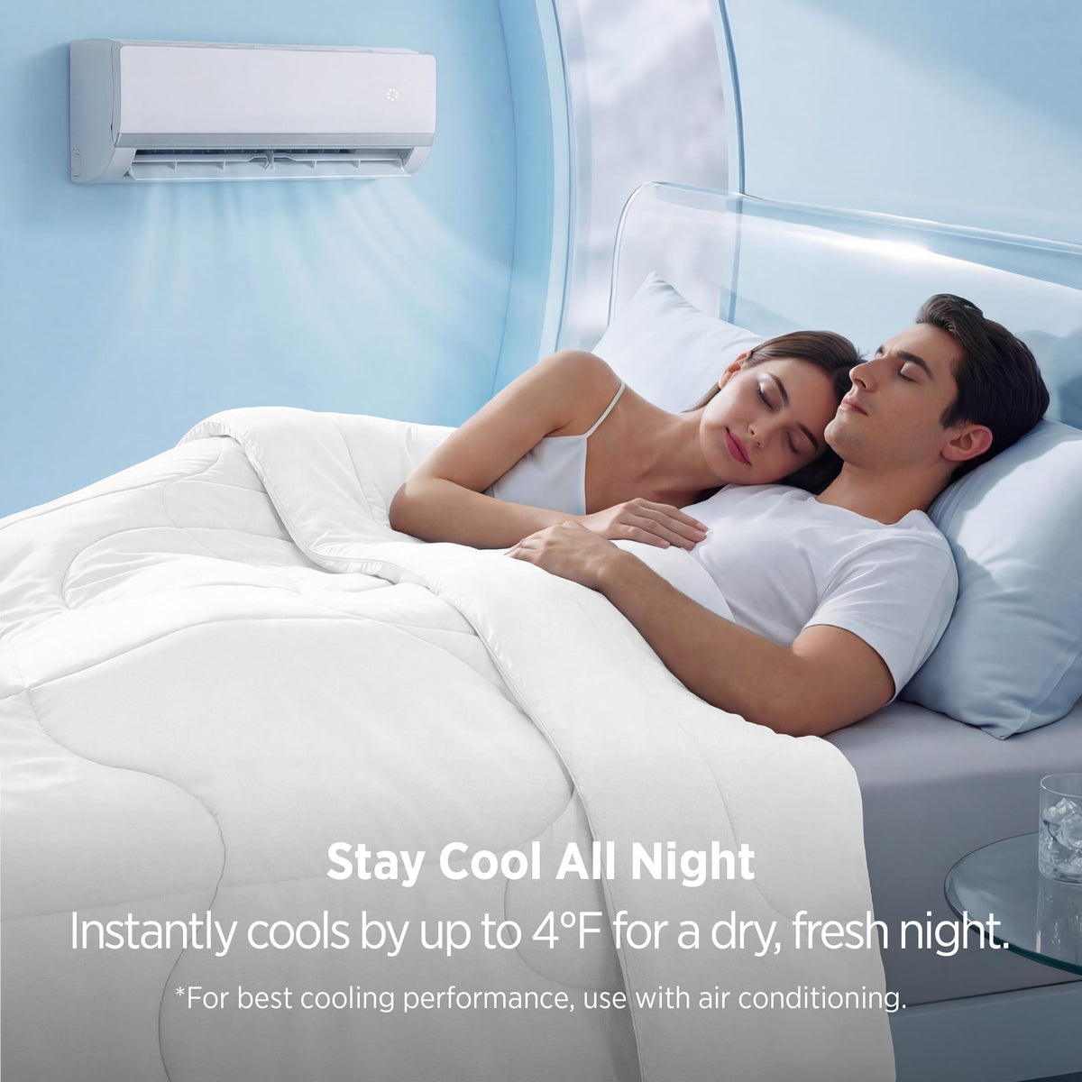 Bedsure cooling comforter king double-sided design offers versatile temperature control.