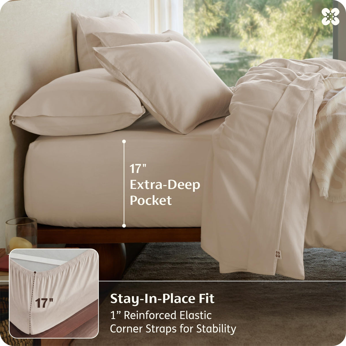 Bedsure corner-strap system helps prevent sheet slipping during sleep
