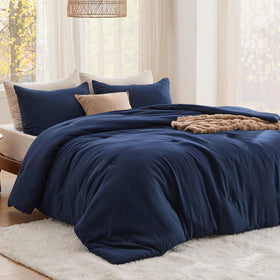 Bedsure cotton-like prewashed fabric offers soft touch and skin-friendly comfort.