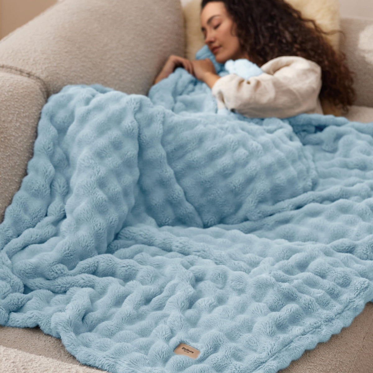 Versatile throw ideal for couch, bed, or chair.