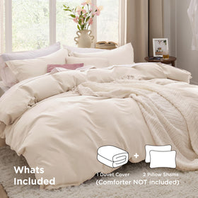 Bedsure duvet cover with zipper closure enables quick, secure bed-making.