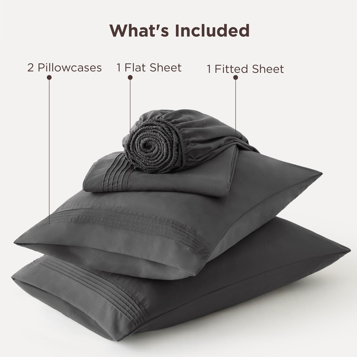 Bedsure dark grey bedding on modern bed stays versatile with decor