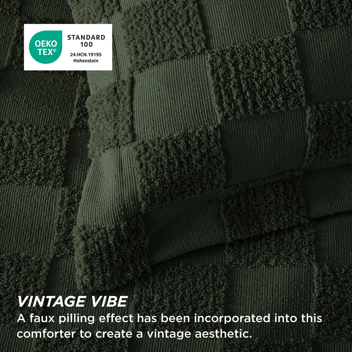 OEKO-TEX certified Bedsure comforter ensuring durable color and fabric quality.