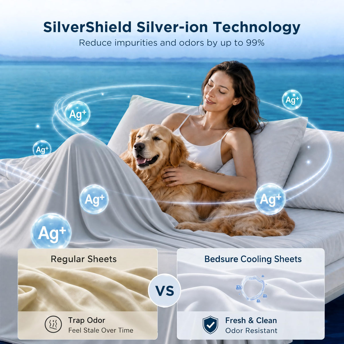 Bedsure deep-pocket design demonstrates secure fit on a 16-inch mattress.