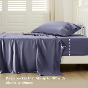 Bedsure deep-pocket 16-inch fit keeps sheets secure on thick mattresses.