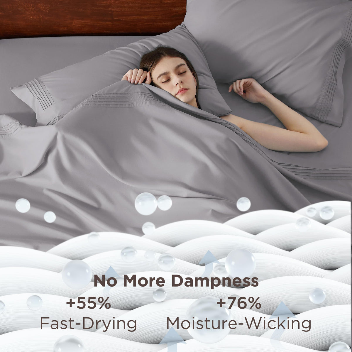 Bedsure queen pillowcase 20x30 complements soft, breathable fabric.