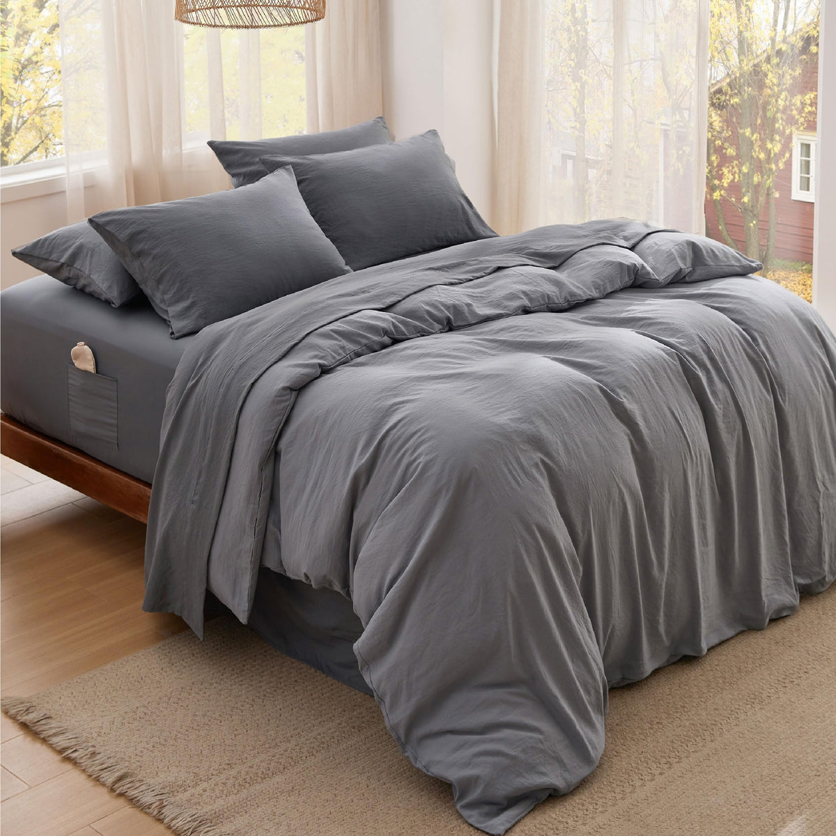 Bedsure breathable queen sheets in motion for a cool, airy night