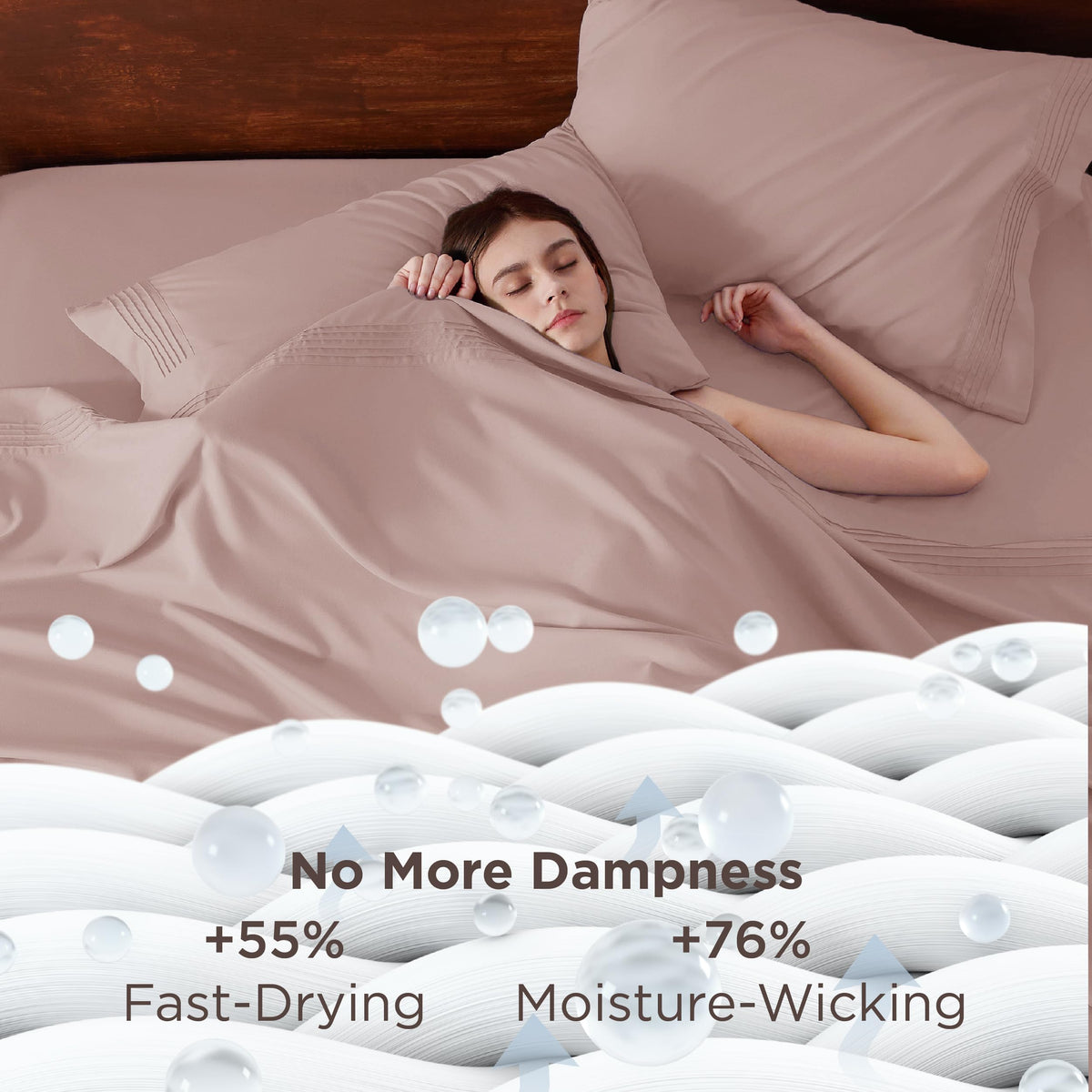 Bedsure queen fitted sheet 60x80 for thicker mattresses with deep pocket.