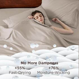 Bedsure deep-pocket queen pillowcases highlighting soft texture and neat coverage.