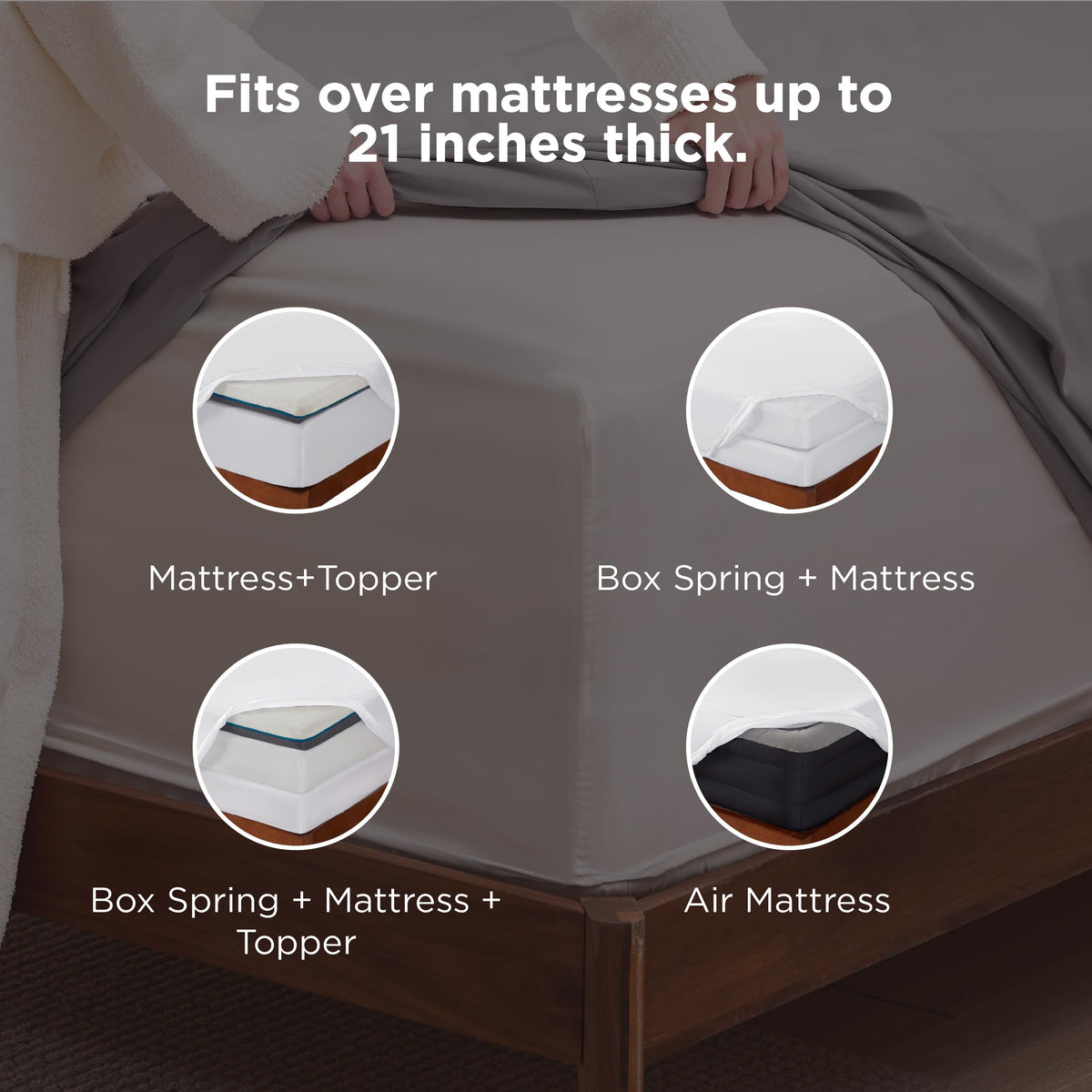Bedsure pillowcases with pintuck edges adding subtle luxury to your bedding.