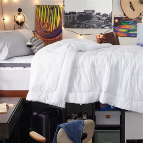 Bedsure dorm-room cozy bedding on a neatly made bed