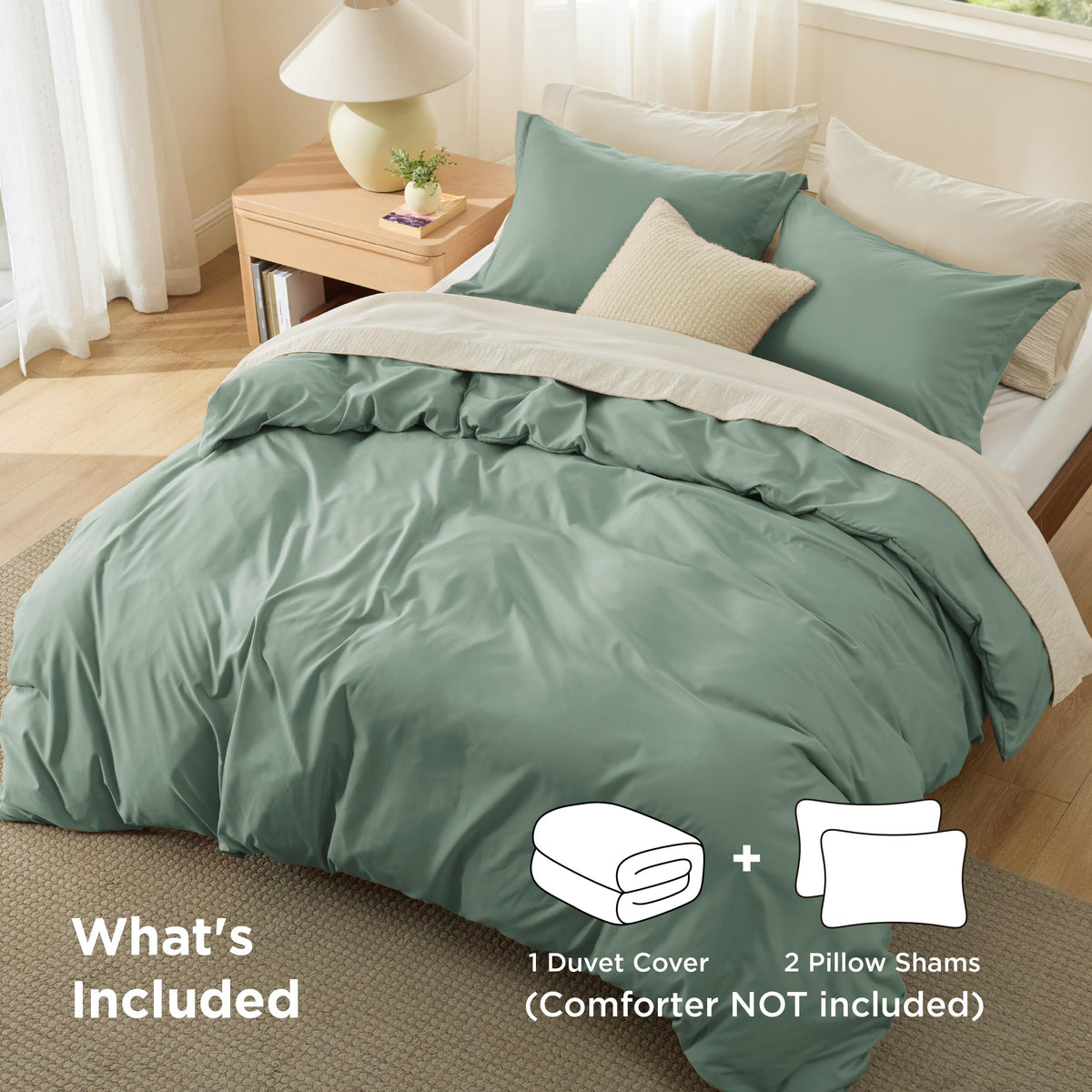 Bedsure double-brushed fabric close-up showing velvety softness.