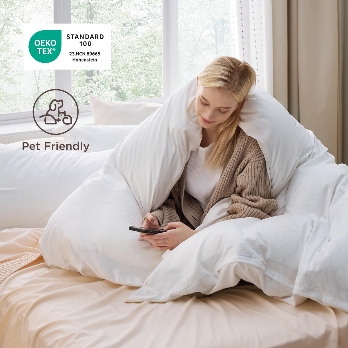 Bedsure sturdy stitching highlights durable seams