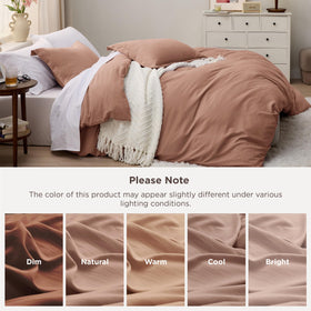 Bedsure duvet cover stitching and dyeing help prevent fading and wear.