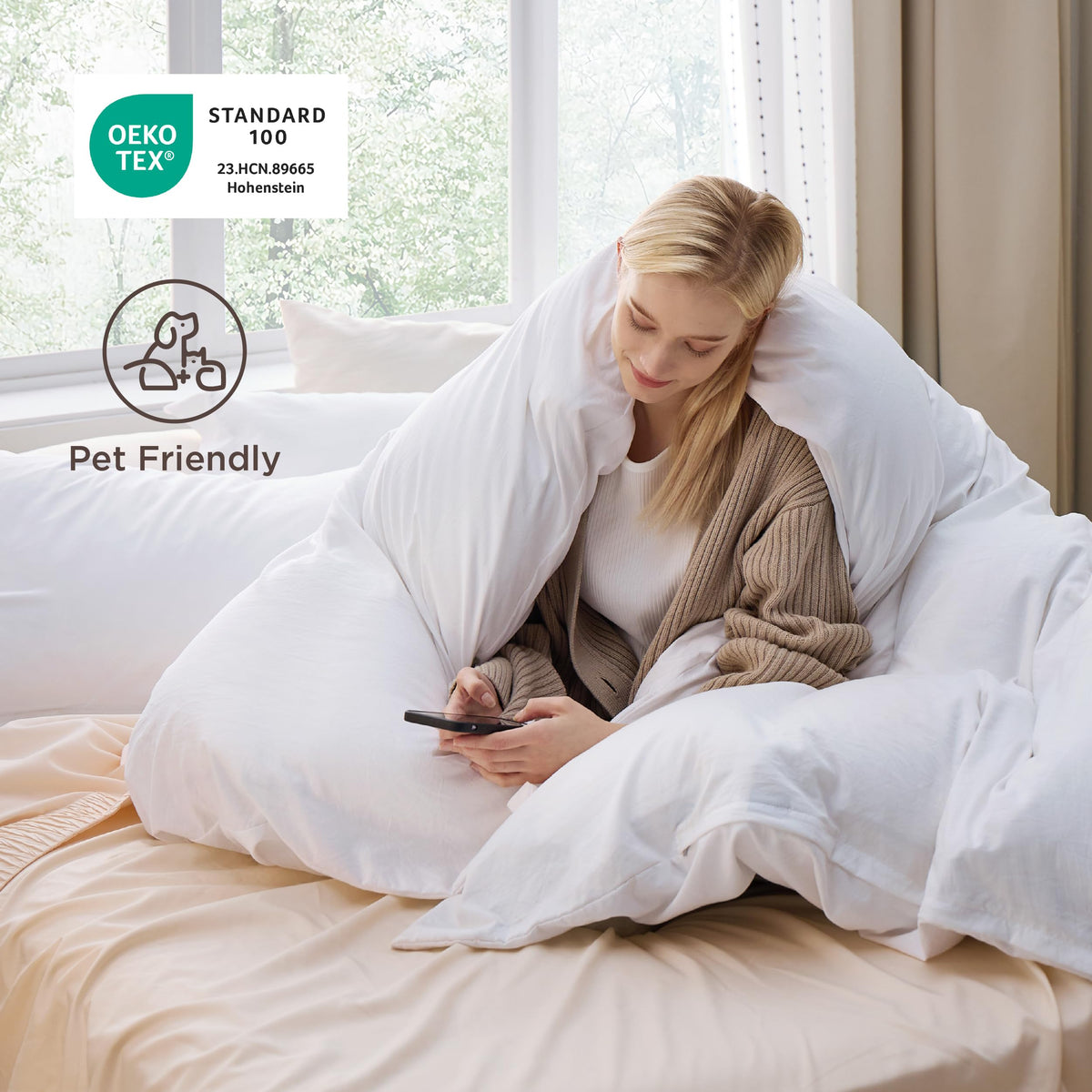 Bedsure durable stitching provides lasting quality and neat seams.
