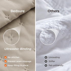 Bedsure durable ultrasonic binding keeps seams secure through washing