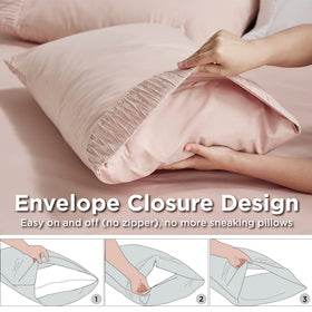 Bedsure dusty pink color tone enhances a soft bedroom aesthetic