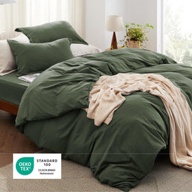 Bedsure duvet cover eight ties edges keep the insert secure and evenly distributed.