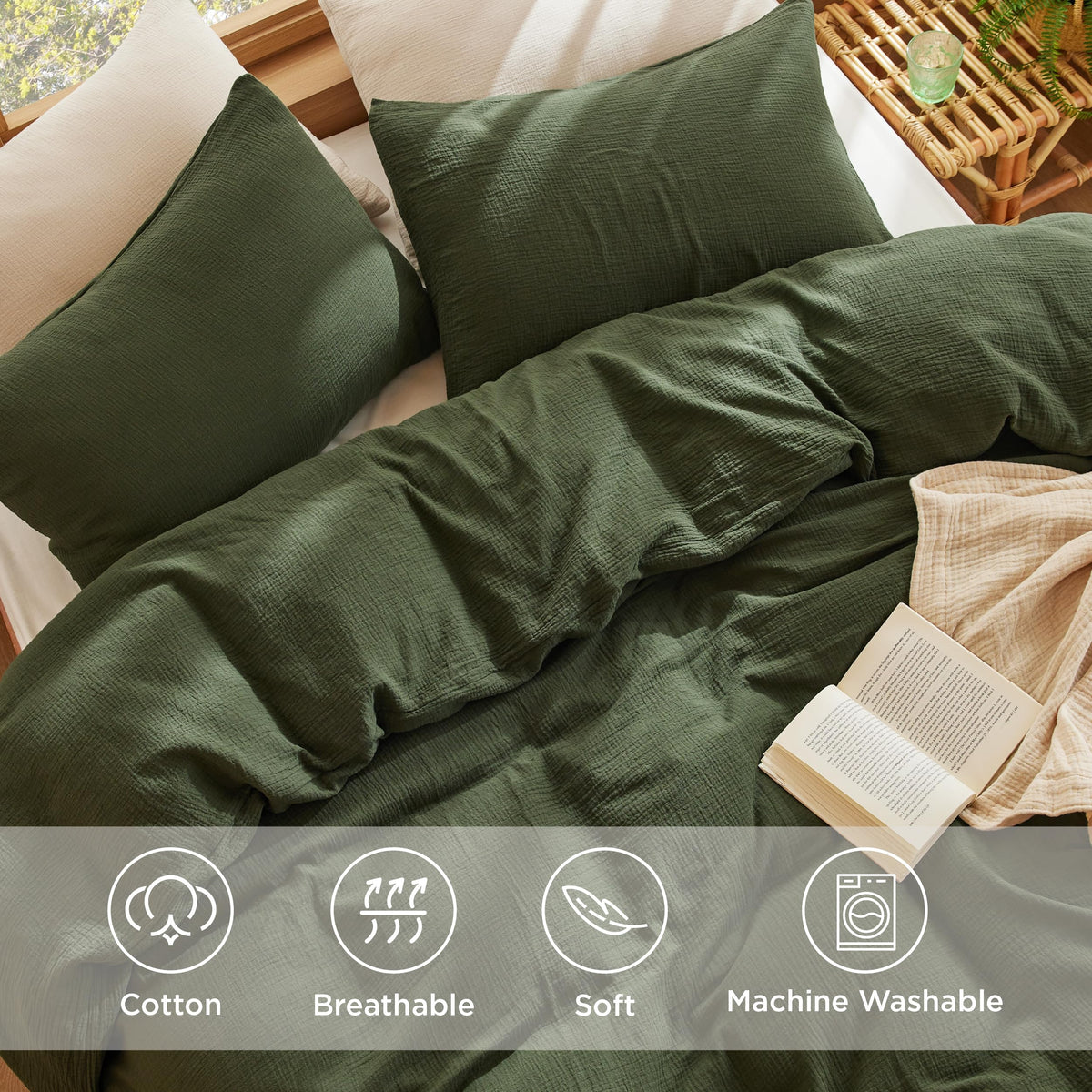Bedsure duvet cover with corner ties to keep the insert in place