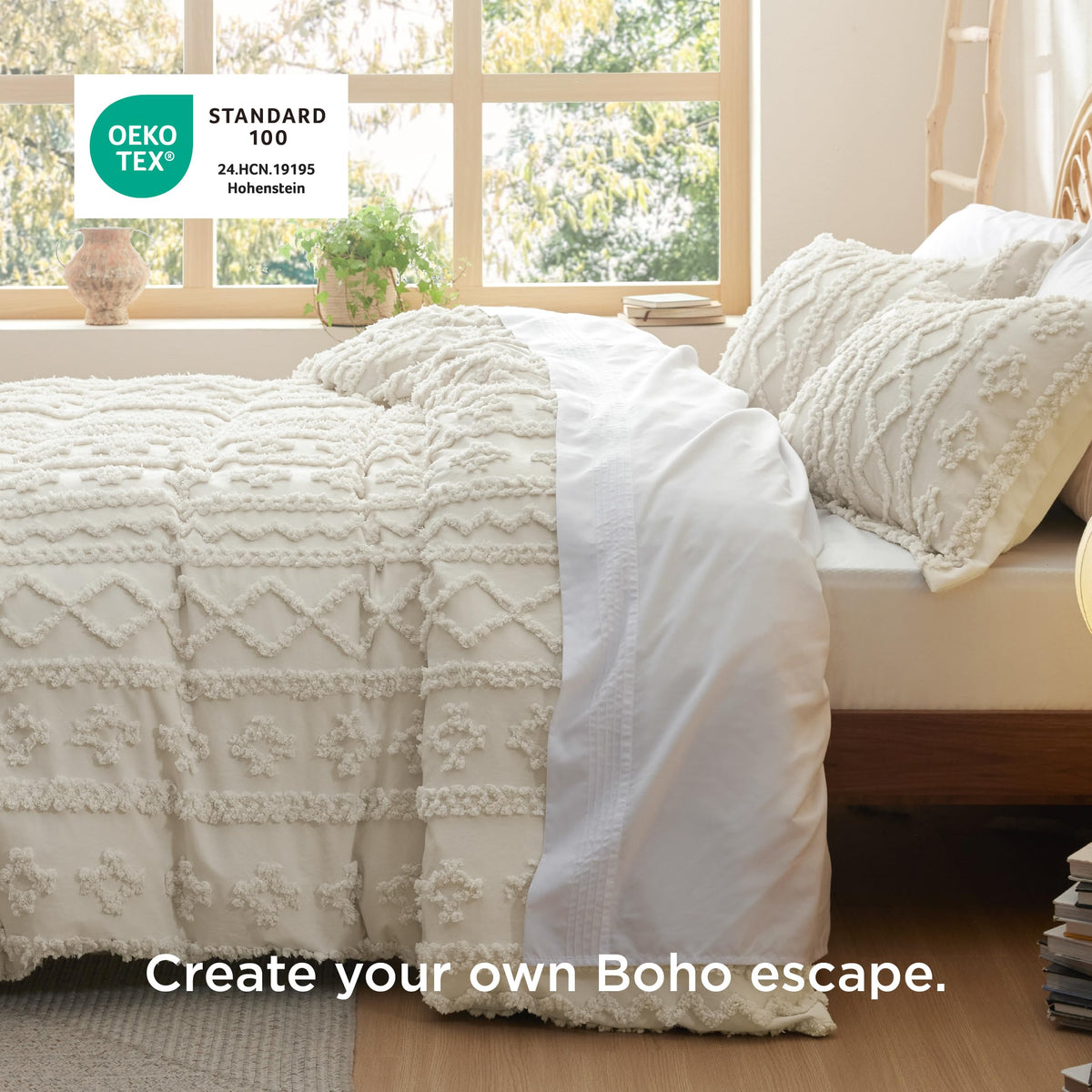 Bedsure king duvet cover featuring hidden zipper for easy bedding changes