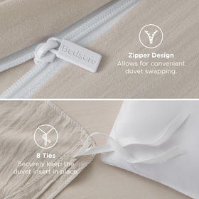 Bedsure king size duvet cover suitable for all-season use and comfort.