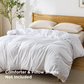 Bedsure queen duvet cover stitching detail demonstrates durable secure seams