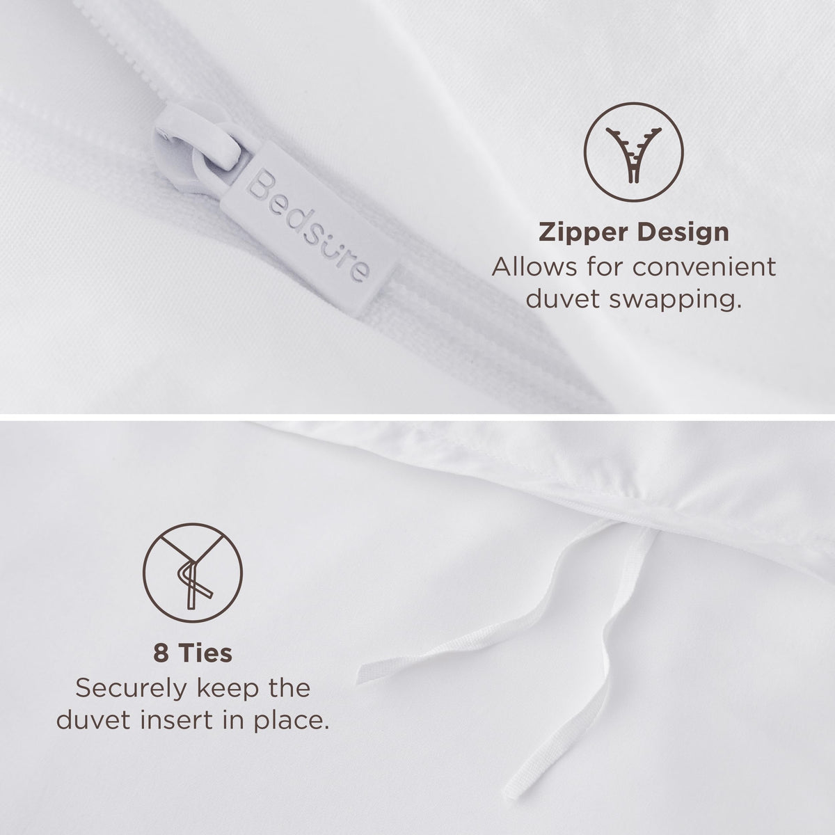 Bedsure queen duvet cover fabric resists wrinkles for a smooth look