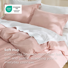 Bedsure duvet cover with zipper closure simplifies bed making.