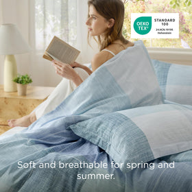 Bedsure duvet cover with zipper closure keeps your duvet secure and tidy.