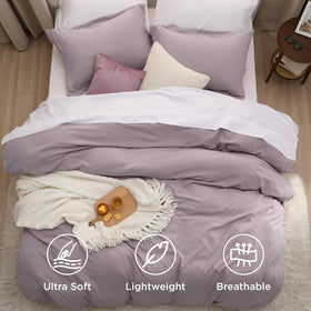 Duvet cover with Bedsure zipper closure for quick, secure setup