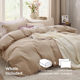 Bedsure duvet cover with zipper closure for quick, secure bed making.