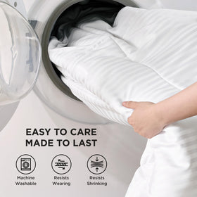 Bedsure soft polyester fill offers comfortable warmth without heaviness
