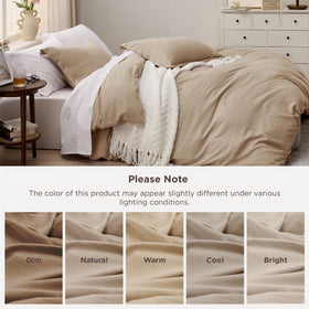 Bedsure bedding on bed demonstrates calm, natural texture and color variety