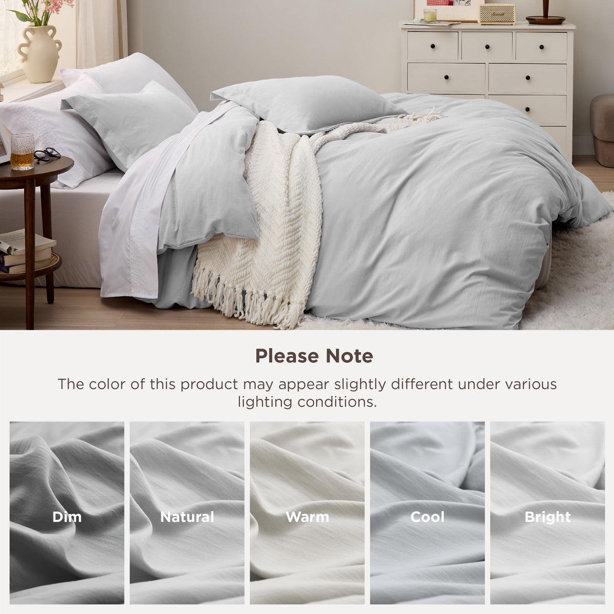 Bedsure easy-care bedding set simplifies laundry and care.