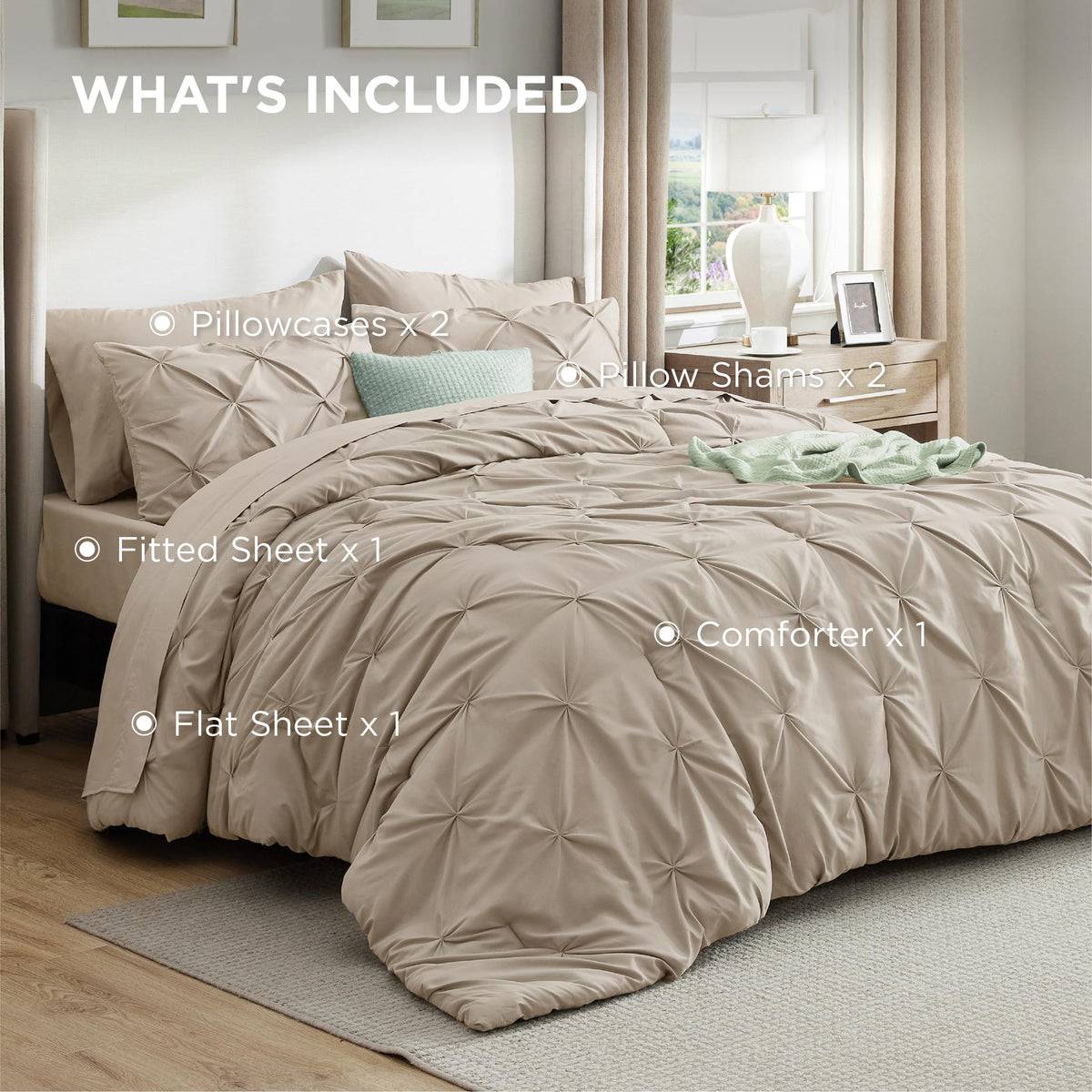 Bedsure easy-care instructions allow machine wash cold for quick upkeep.