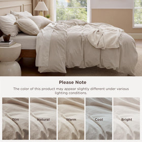 Bedsure queen-size duvet cover; easy care, machine wash cold.
