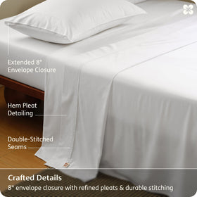 Bedsure easy-care care label shows machine wash cold and tumble dry low.