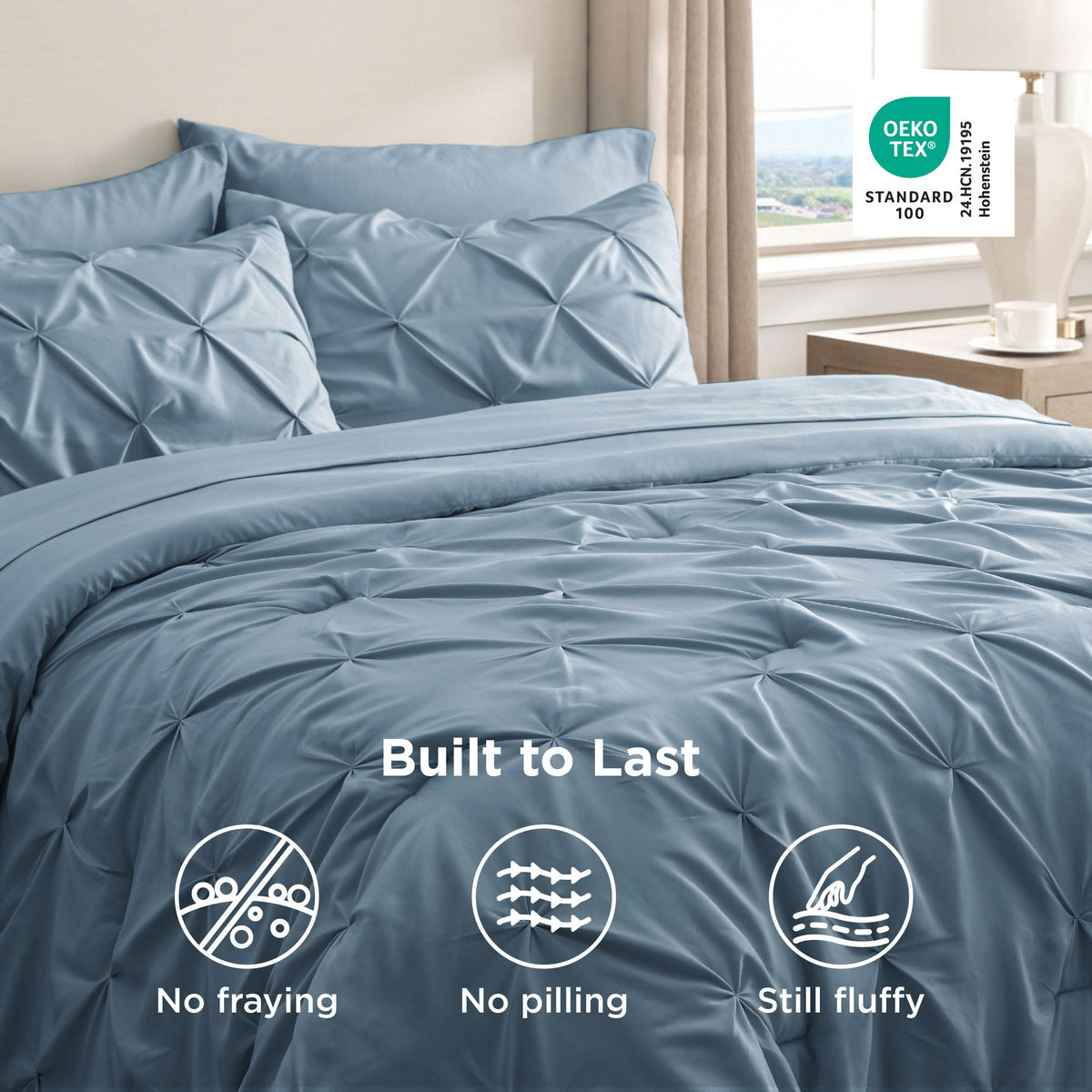 Bedsure fade-resistant microfiber fabric after washing retaining color and softness