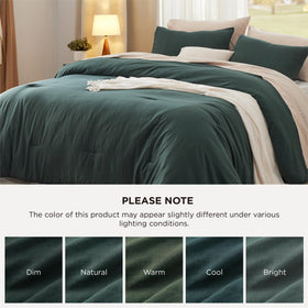 Bedsure easy-care label guides cold wash and low tumble dry.